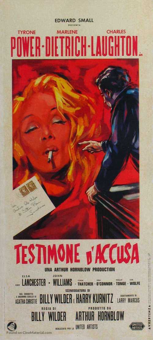 Witness for the Prosecution - Italian Movie Poster