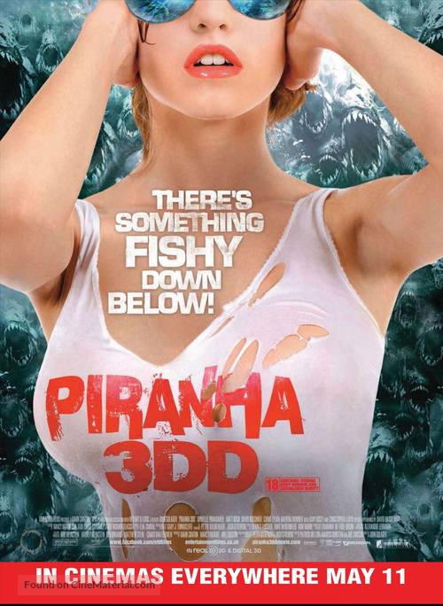 Piranha 3DD - British Movie Poster