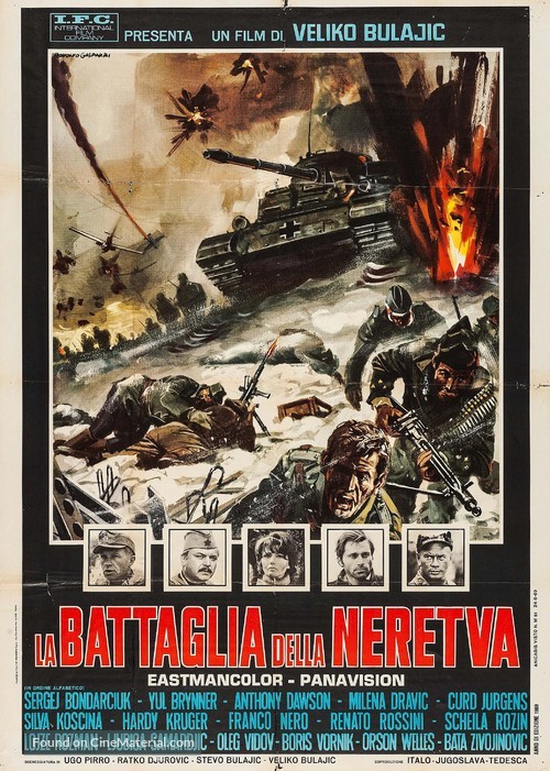 Bitka na Neretvi - Italian Movie Poster