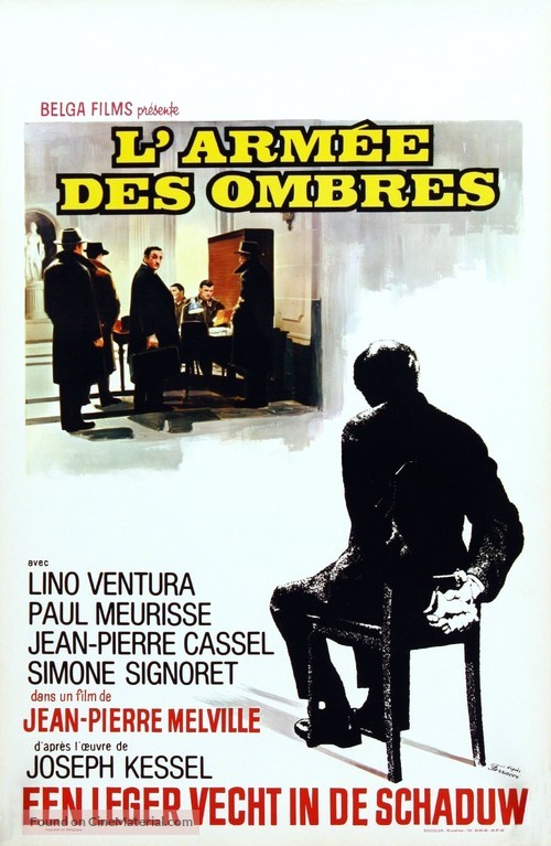 L&#039;arm&eacute;e des ombres - Belgian Movie Poster