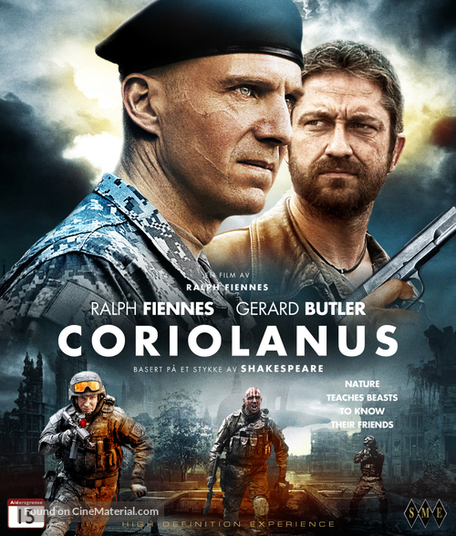 Coriolanus - Norwegian Blu-Ray movie cover