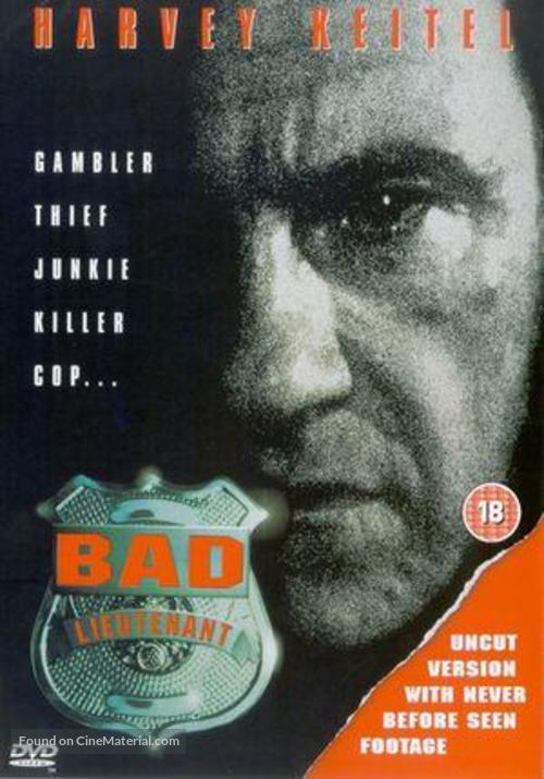 Bad Lieutenant - British DVD movie cover
