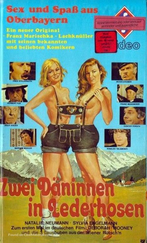 Zwei D&auml;ninnen in Lederhosen - German VHS movie cover