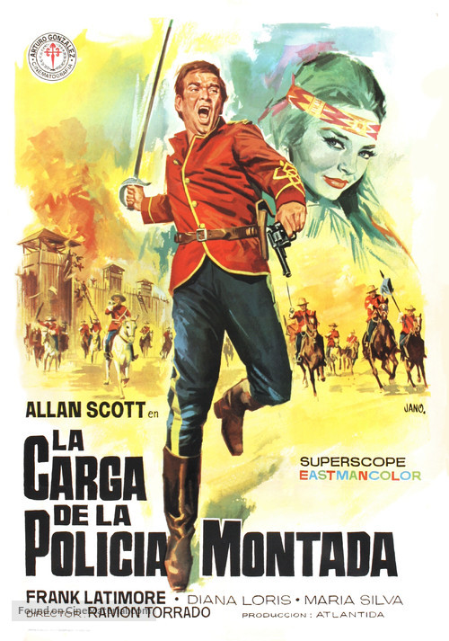 La carga de la polic&iacute;a montada - Spanish Movie Poster