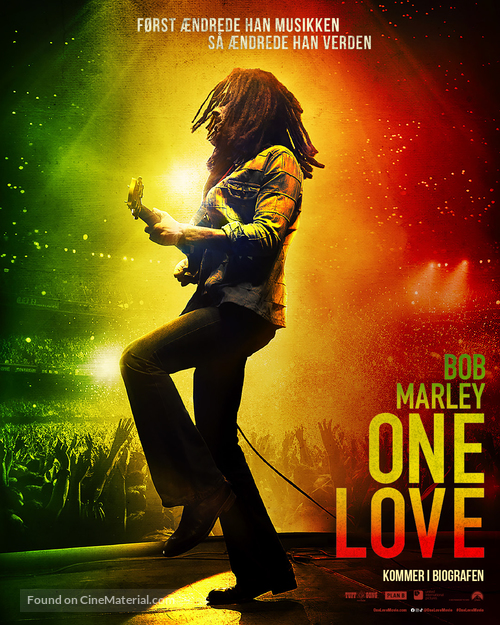 Bob Marley: One Love - Danish Movie Poster