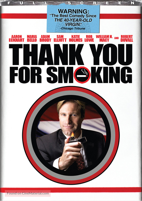 Thank You For Smoking - DVD movie cover
