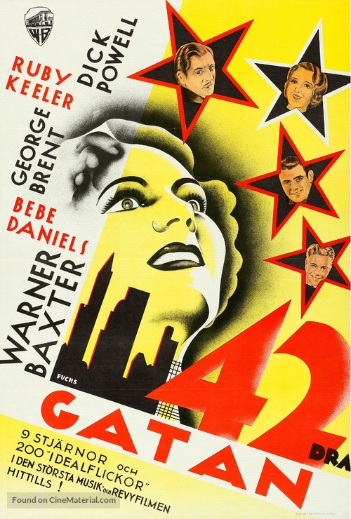 42nd Street - Swedish Movie Poster
