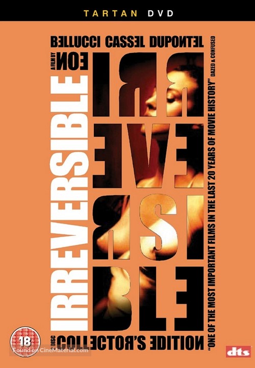 Irr&eacute;versible - British DVD movie cover
