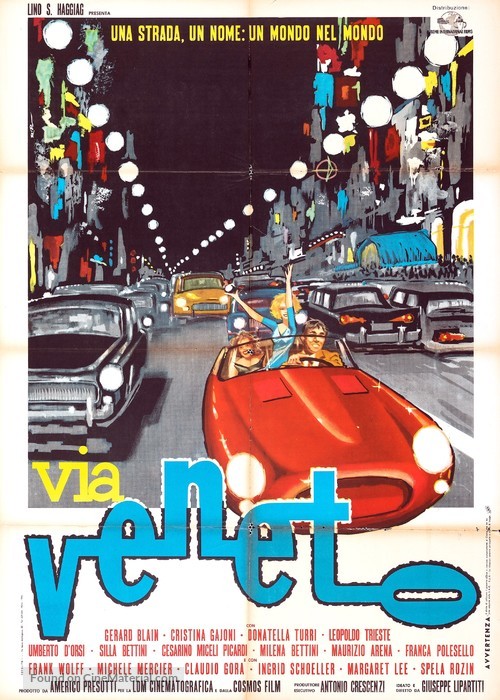 Via Veneto - Italian Movie Poster