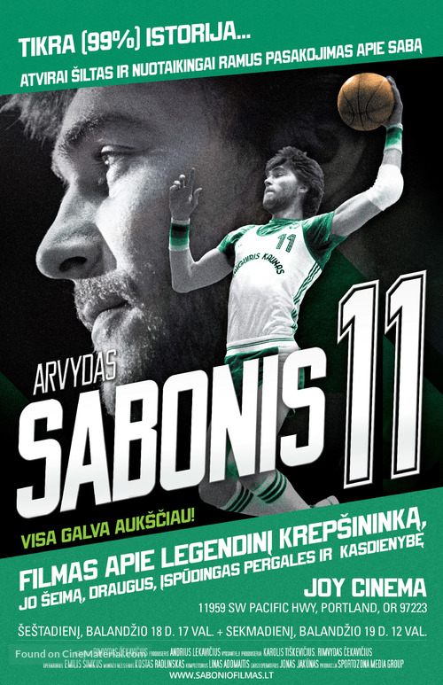 Arvydas Sabonis 11 - Lithuanian Movie Poster