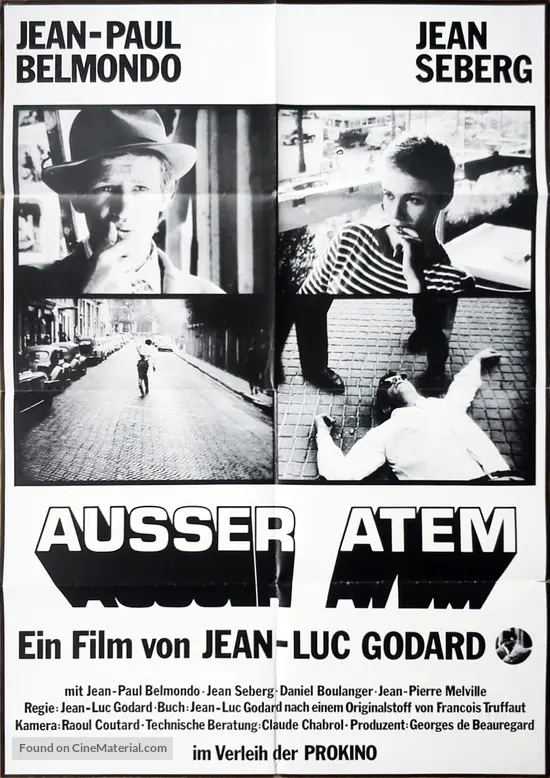 &Agrave; bout de souffle - German Movie Poster