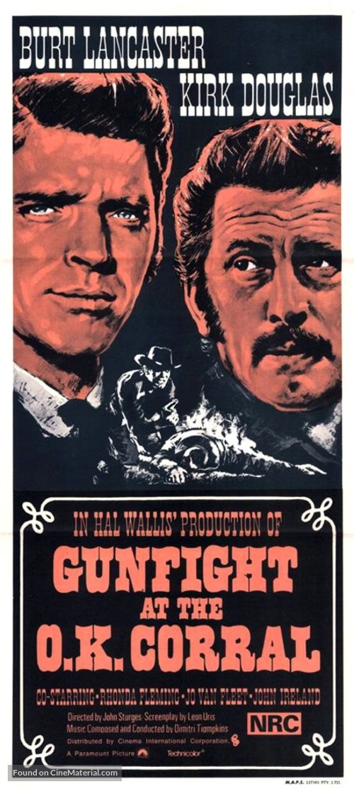 Gunfight at the O.K. Corral - Australian Movie Poster