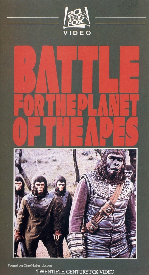 Battle for the Planet of the Apes - VHS movie cover