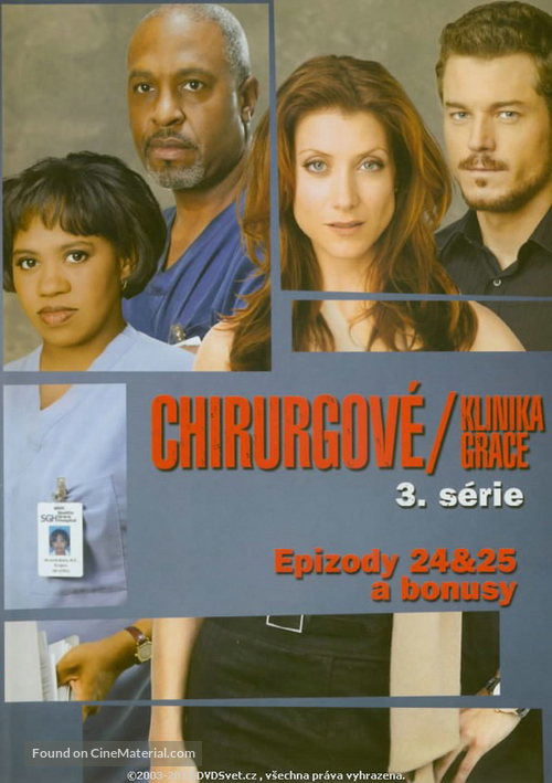 &quot;Grey&#039;s Anatomy&quot; - Czech DVD movie cover