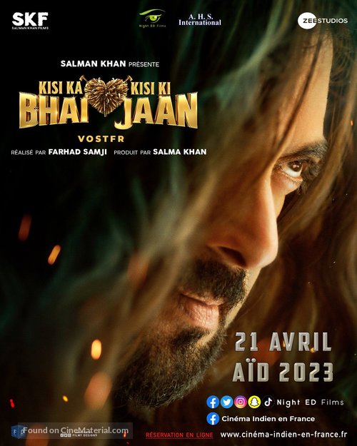 Kisi Ka Bhai Kisi Ki Jaan - French Movie Poster