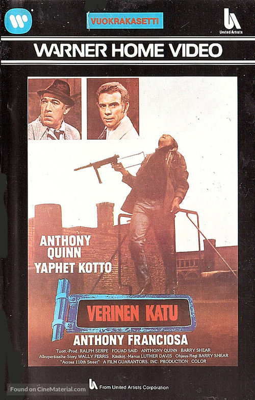 Across 110th Street - Finnish VHS movie cover