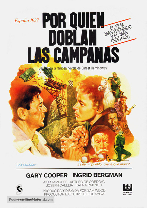 For Whom the Bell Tolls - Spanish Movie Poster