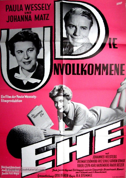 Die unvollkommene Ehe - German Movie Poster