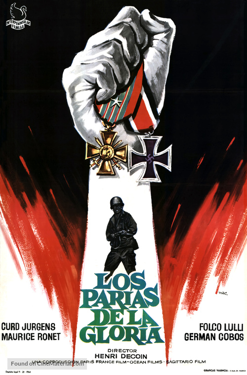 Les parias de la gloire - Spanish Movie Poster