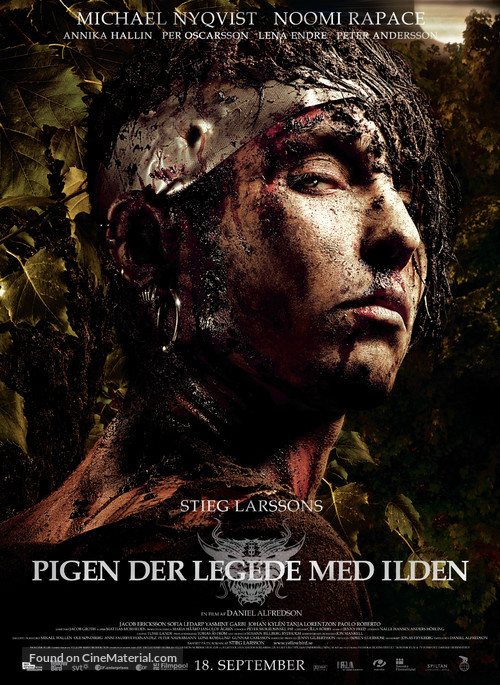 Flickan som lekte med elden - Danish Movie Poster