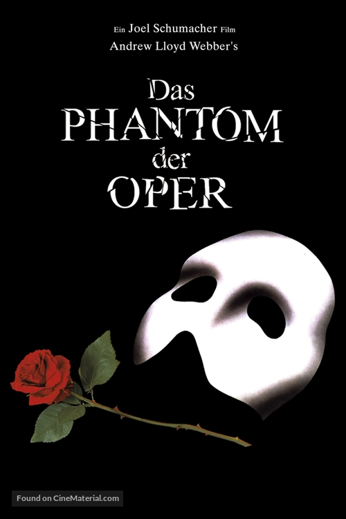The Phantom Of The Opera - German DVD movie cover