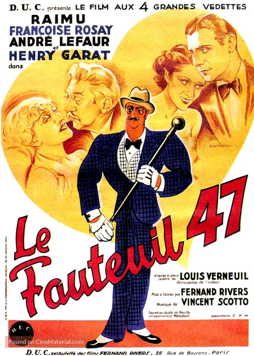 Le fauteuil 47 - French Movie Poster