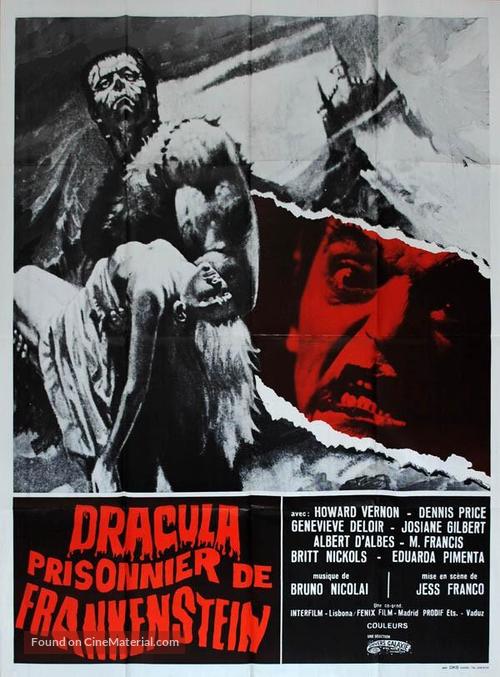 Dr&aacute;cula contra Frankenstein - French Movie Poster