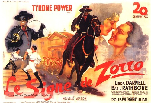 The Mark of Zorro - French Movie Poster