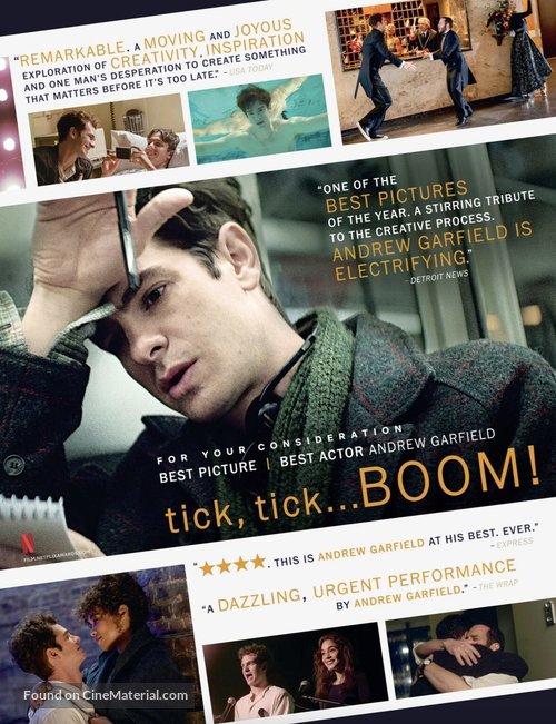 Tick, Tick... Boom! - For your consideration movie poster