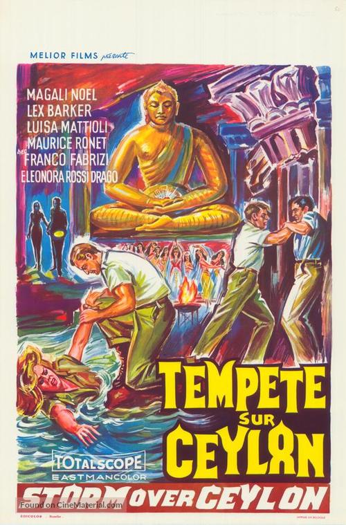 Das Todesauge von Ceylon - Belgian Movie Poster