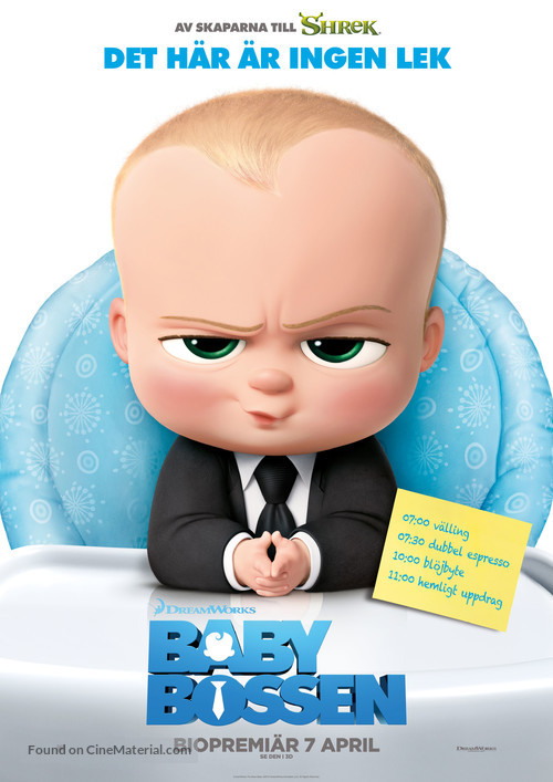 The Boss Baby - Swedish Movie Poster