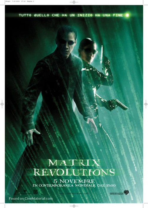 The Matrix Revolutions - Italian Movie Poster