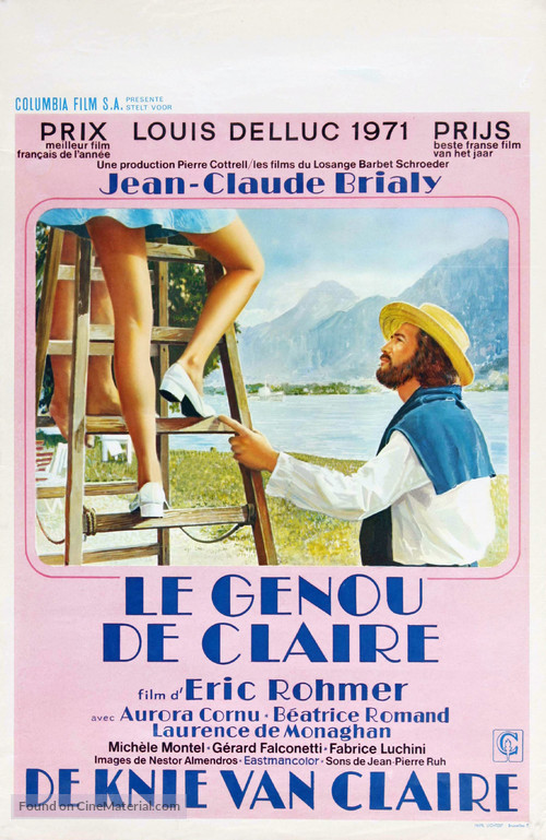 Le genou de Claire - Belgian Movie Poster