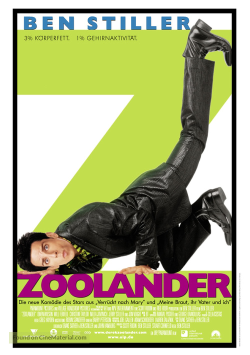 Zoolander - German Movie Poster