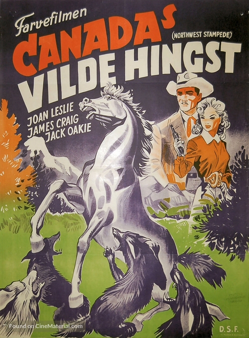 Northwest Stampede - Danish Movie Poster