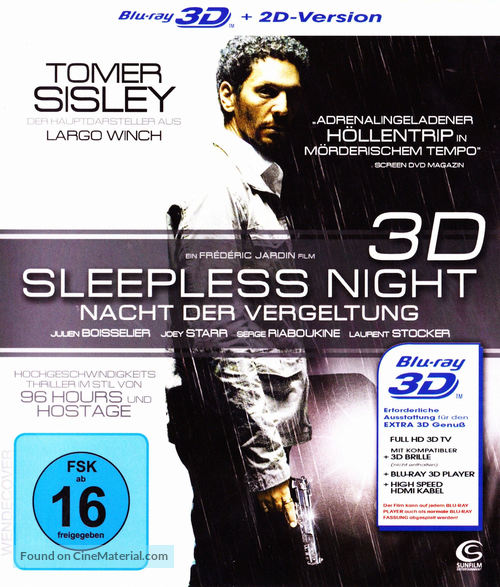 Nuit blanche - German Blu-Ray movie cover