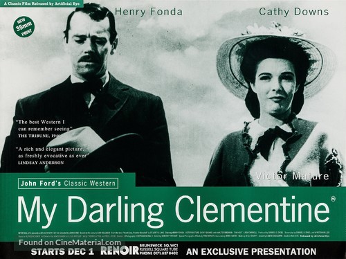 My Darling Clementine - British Re-release movie poster