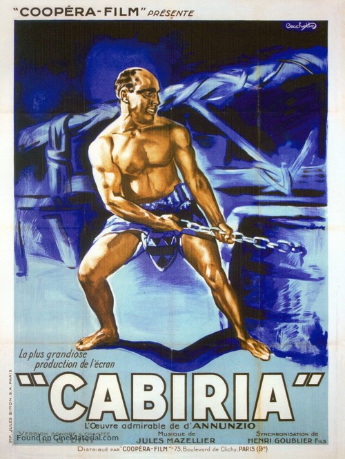 Cabiria - French Movie Poster