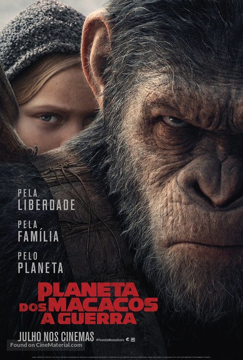 War for the Planet of the Apes - Brazilian Movie Poster