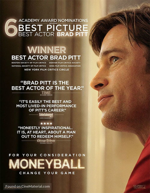 Moneyball - For your consideration movie poster