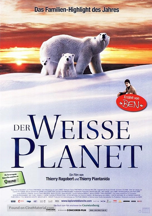 La plan&egrave;te blanche - German Movie Poster