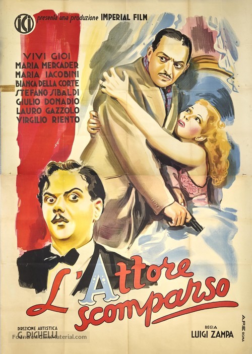 L&#039;attore scomparso - Italian Movie Poster