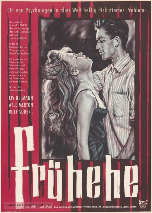 Ung flukt - German Movie Poster