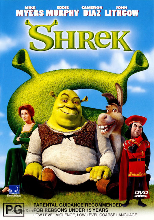 Shrek (2001) Australian dvd movie cover