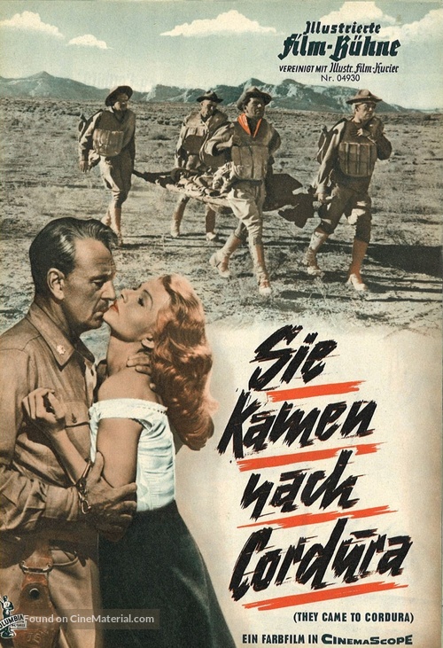 They Came to Cordura - German poster