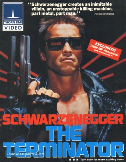 The Terminator - Video release movie poster