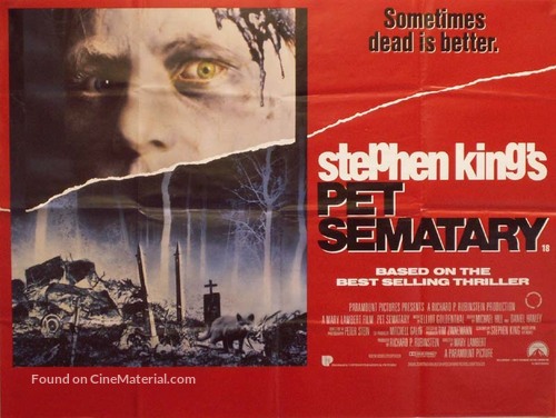 Pet Sematary - British Movie Poster