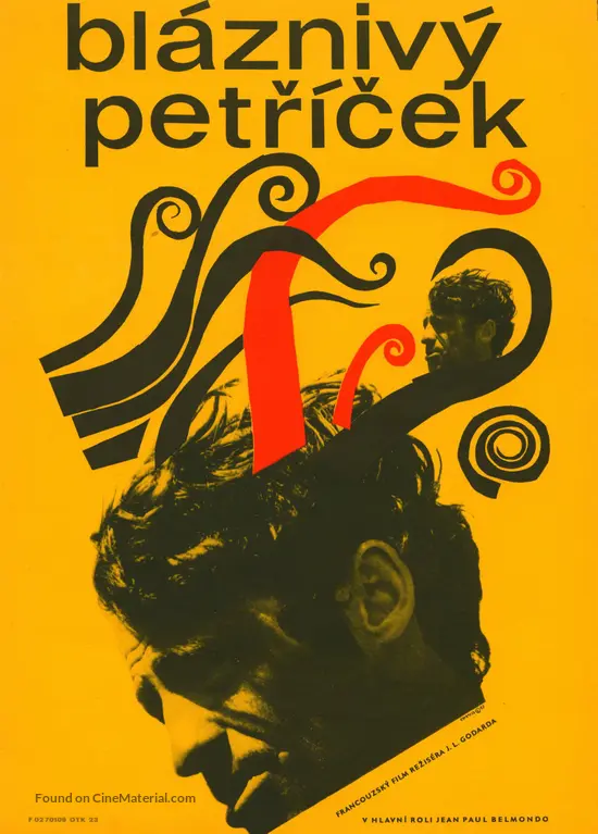 Pierrot le fou - Czech Movie Poster