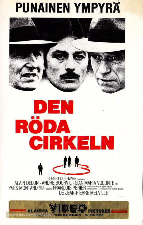 Le cercle rouge - Finnish VHS movie cover