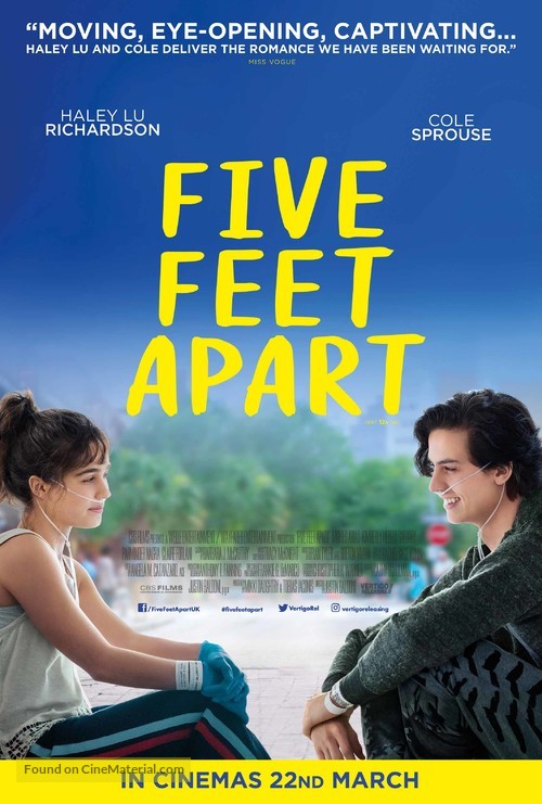 Five Feet Apart - British Movie Poster